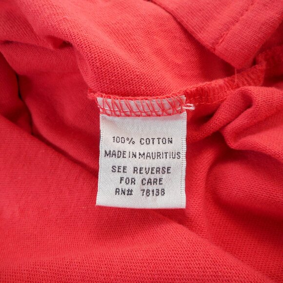 M Mac Vermont Country Store Women's size L Dragonfly Print Top Coral Red - Picture 7 of 10